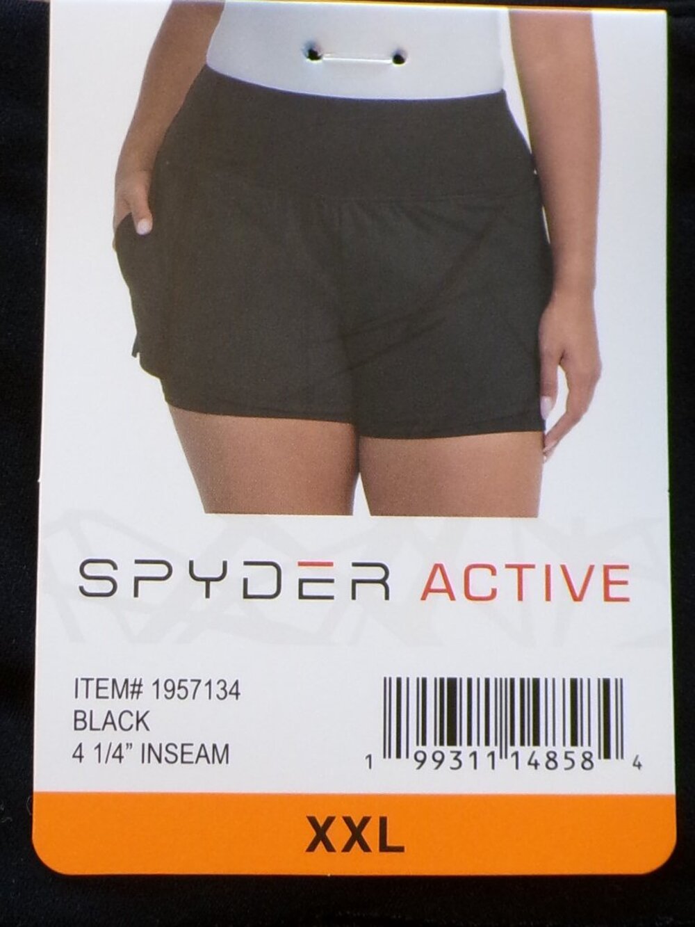 Spyder NWT Women's Black Running Short Choice of Size: Small, Large or XXL - Picture 10 of 10